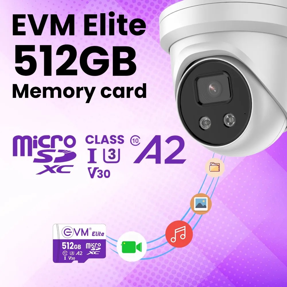 EVM Micro SD Card 512GB Elite For CCTV Camera and Smart Phone view 3